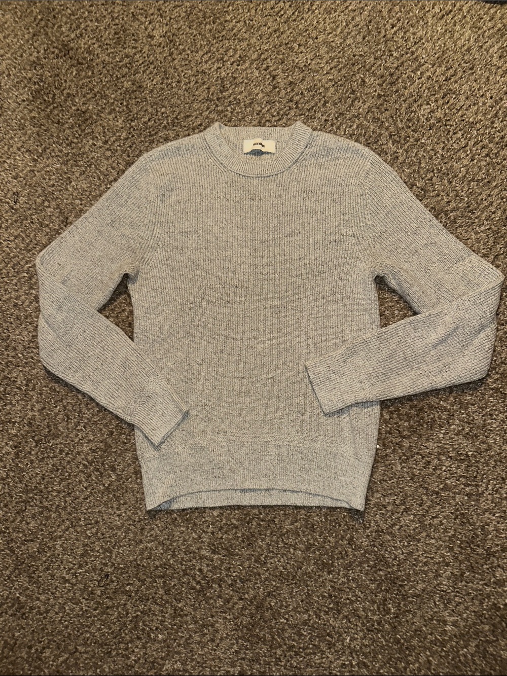 Buck Mason Light Heather Gray Crewneck Sweater